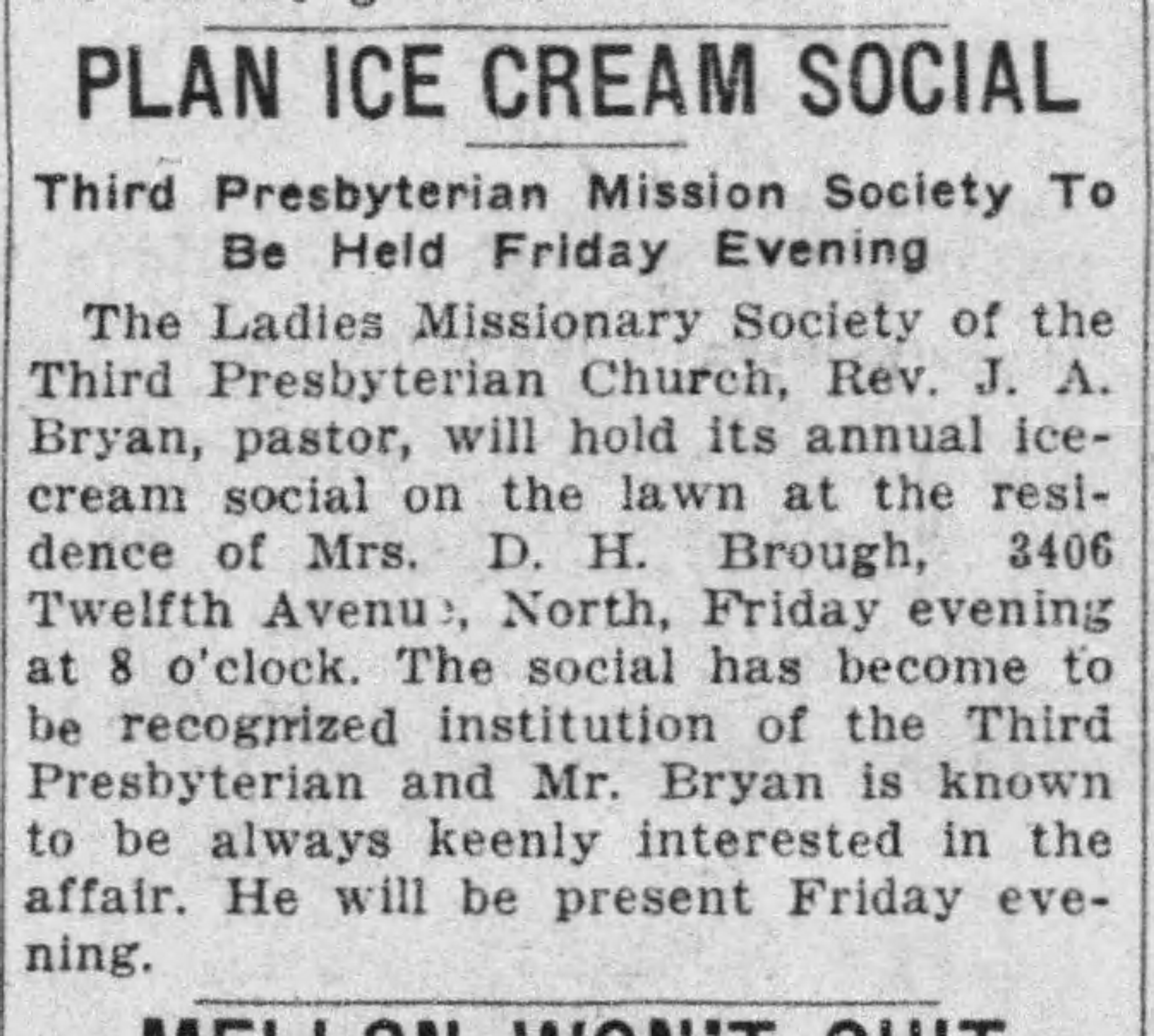 Plan Ice Cream Social
